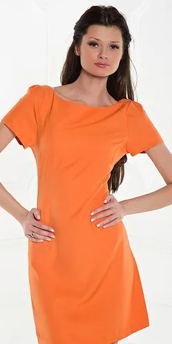 Orange рокля - това е хит! 40 снимки - какво да облека