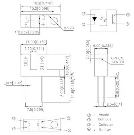 Оптични ktir0411s енкодер