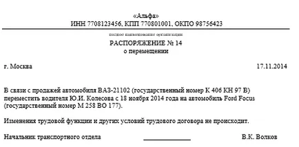 Указания за издаване на заповеди