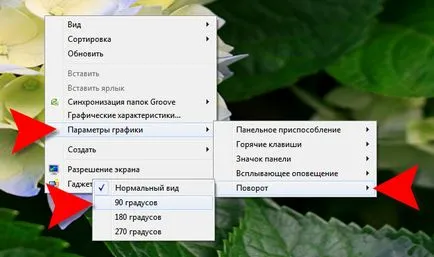 Hogyan forgatni a képernyőn egy laptop