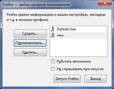 Профил Mozilla Firefox