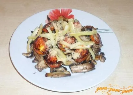 Рецепта за салата от пържени гъби и домати