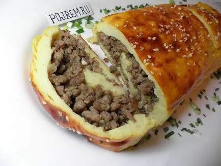 Рецепта за картофено руло с кайма - стъпка по стъпка рецепта за това как да се готви със снимки