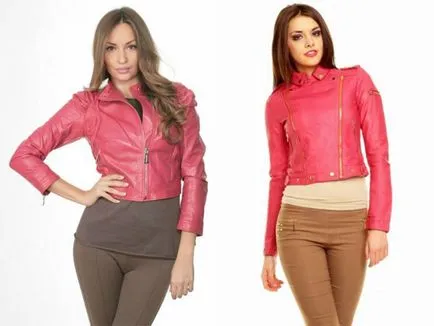 Pink кожено яке - нежност и романтика на изображението