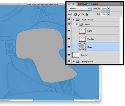 Начертайте пират в Photoshop