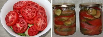 Домат салата за зимата в подготовка за опазване банки, рецепти за вкусни препарати със снимки