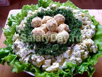 Салата с киви и пилешко и сирене - добре, много вкусно рецепта със снимки и видео