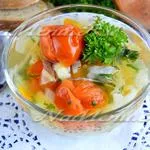 Зеле супа с прясно зеле, домати и чушки, рецепти