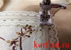 Покривка за маса със собствените си ръце - майсторски клас по шиене училище