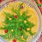 Layered салата с гъби, сирене и домати