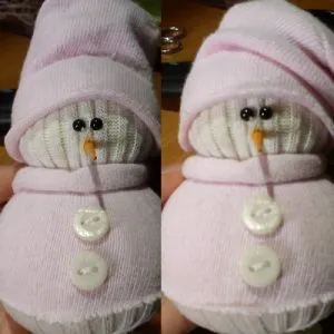снежен човек чорап