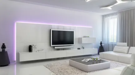 Tech интериор кухня, хол, спалня (38 снимки)