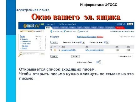 E-mail az előadás, amely