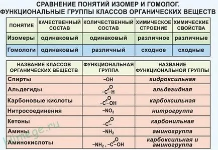 Теорията на структурата на органични съединения, хомолози и изомери