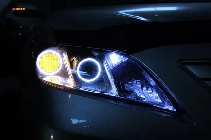 Тунинг фарове с техните ръце, LED светлини, промяна на цвета
