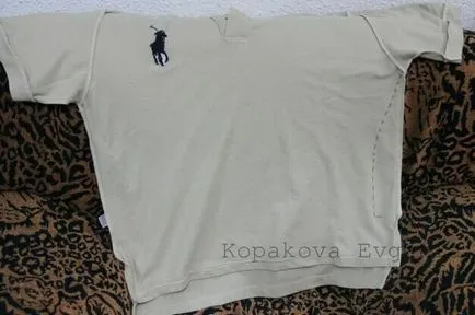 Зашива мъжка тениска с ръцете си