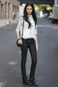 Skinny дънки с какво да облека, тайните на хармонично изображение на снимката 50