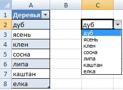 Списъкът с падащо в Excel с помощта на инструментите или макроси