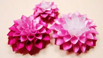 Kanzashi далии майсторски клас