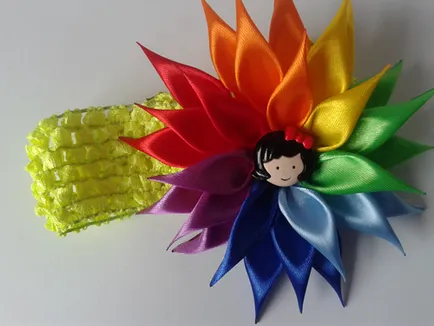 Kanzashi далии майсторски клас
