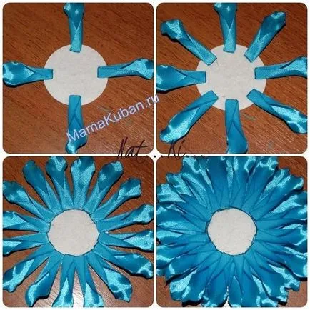 Kanzashi далии майсторски клас
