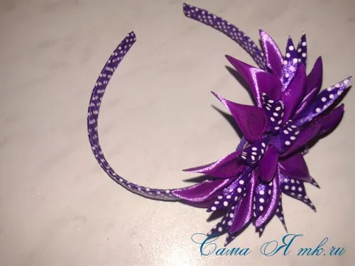 Kanzashi далии майсторски клас