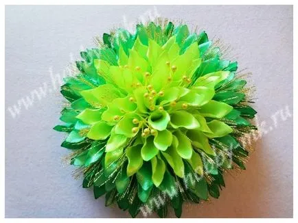 Kanzashi далии майсторски клас