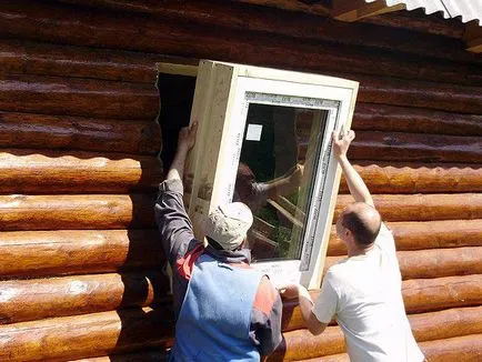 Монтаж на прозорци дървена къща с ръцете си
