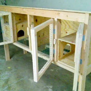 Заек hutches с техните ръце рисунка