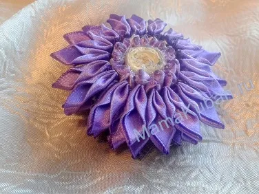 Kanzashi далии майсторски клас