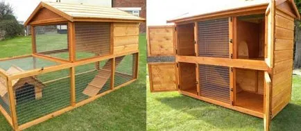 Заек hutches с техните ръце рисунка