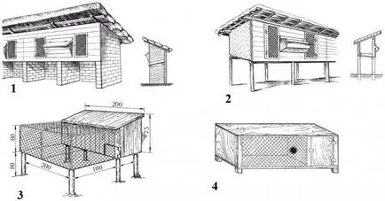 Заек hutches с техните ръце рисунка