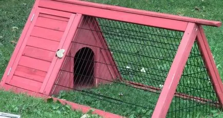 Заек hutches с техните ръце рисунка