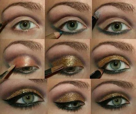 грим на очите опушен грим