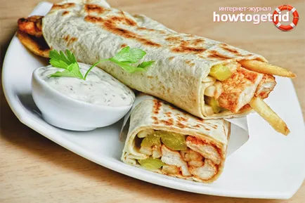 Готвене Shawarma дома