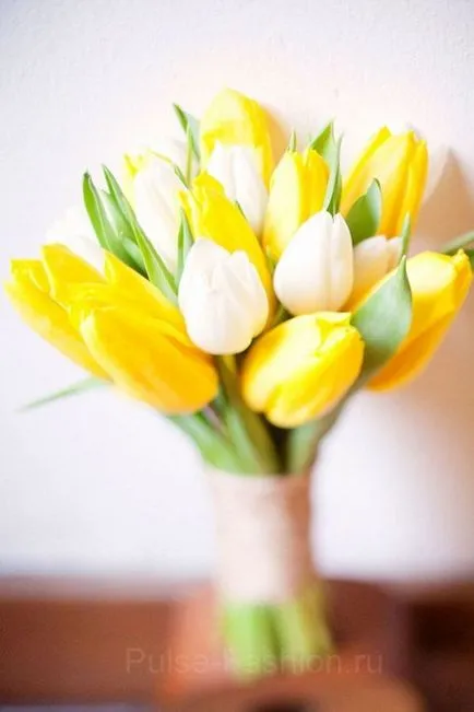 Esküvői csokor tulipán