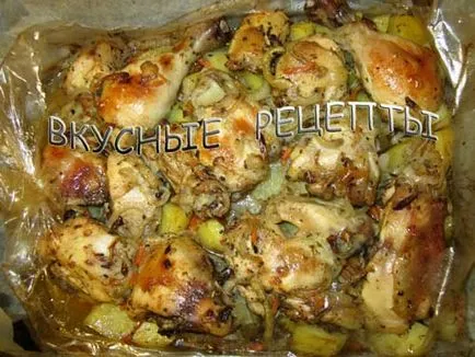 Пиле с картофи в втулка