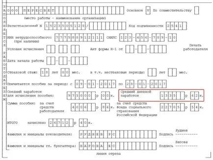 Как да се попълни от средната заплата за болница