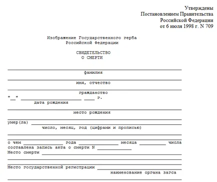 Смъртният акт как да се вземат