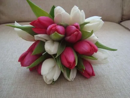 Esküvői csokor tulipán