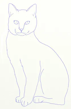 Рисуване с молив котка