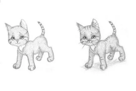 Рисуване с молив котка