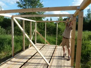 Frame изграждане на гараж