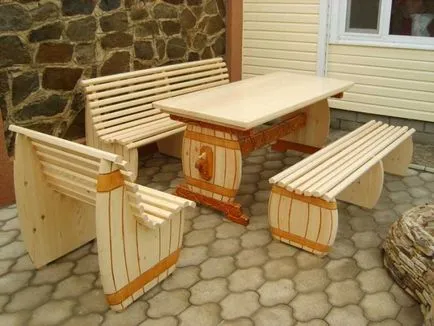Мебели беседки с ръцете си
