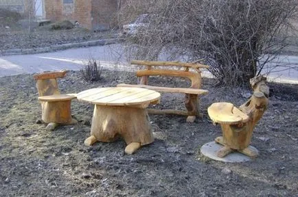 Мебели беседки с ръцете си