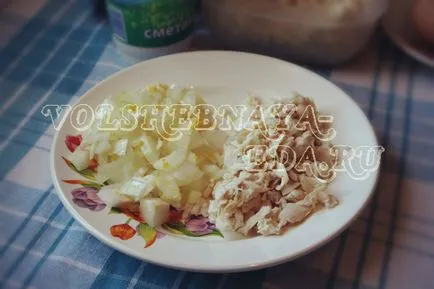 Tészta csirkét a sütőbe