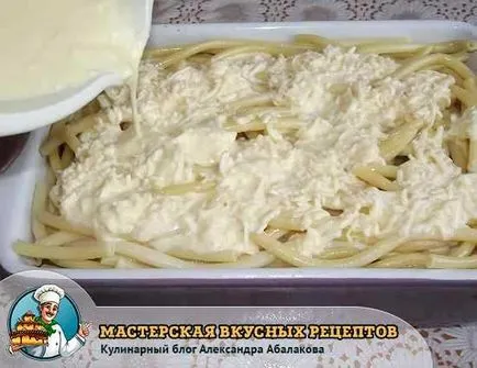 Tészta csirkét a sütőbe