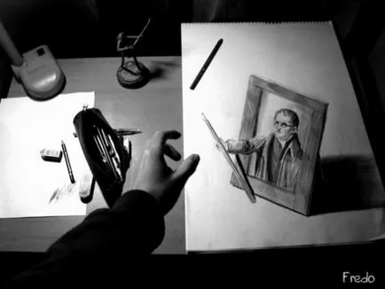 100 legjobb ötleteket 3d rajzok papíron ceruzával a fotó