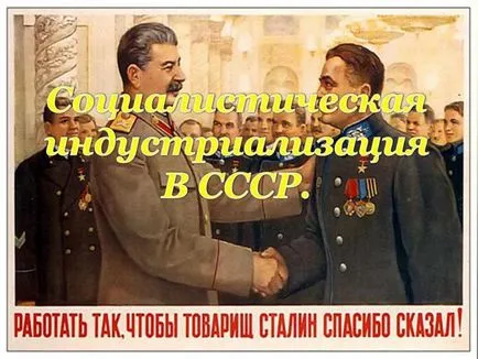 Целта на индустриализацията на СССР