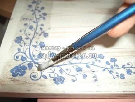 Декупаж стар шкаф със собствените си ръце, капитанът - клас със стъпка по стъпка снимки